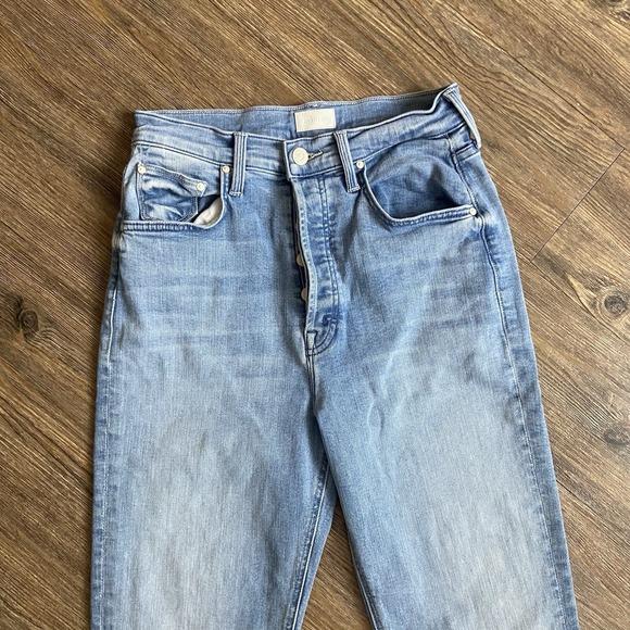 MOTHER The Tripper Ankle Fray Distressed Flare Jeans All Over The Map Size 27 - Picture 4 of 11